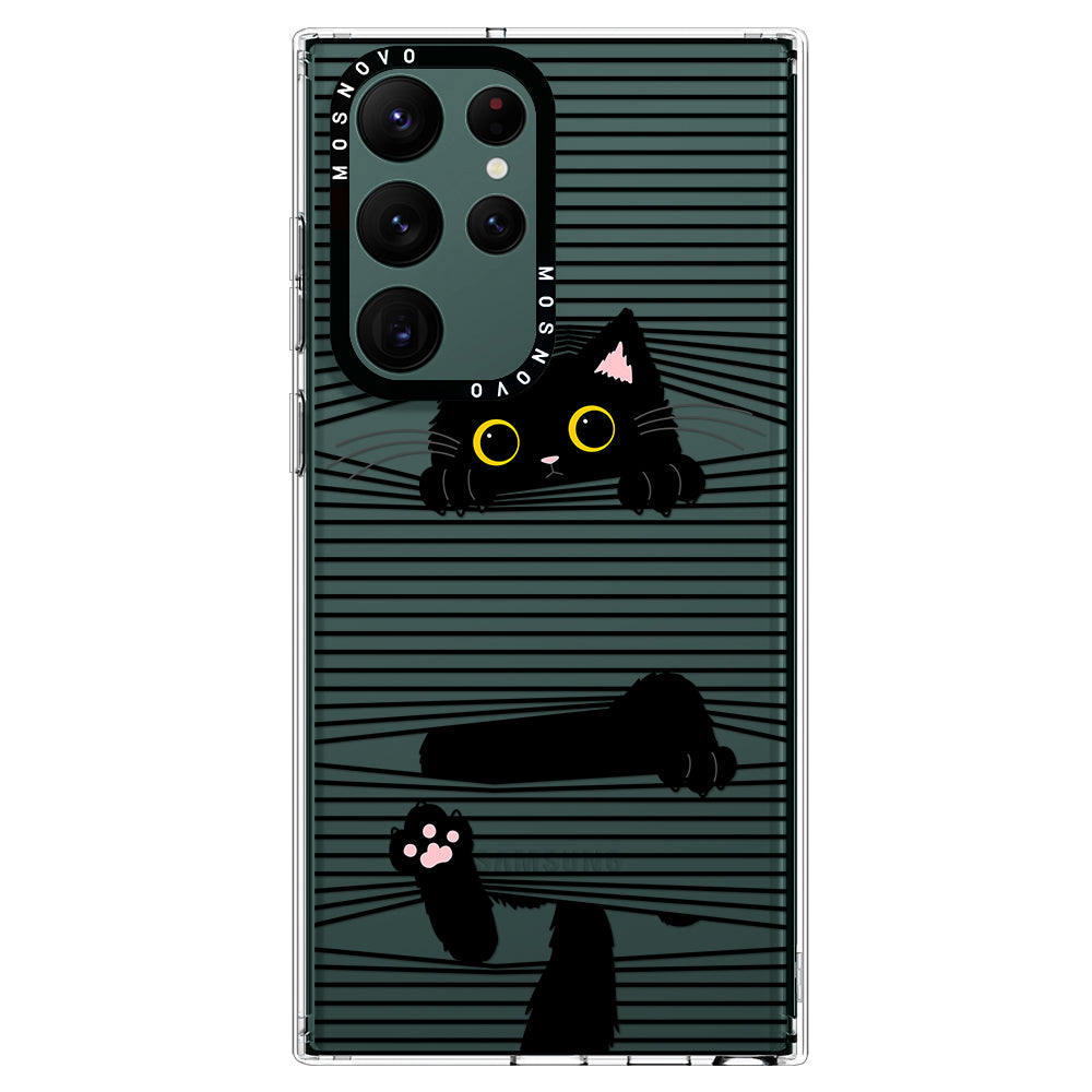 Hidden Black Cat Phone Case - Samsung Galaxy S22 Ultra Case