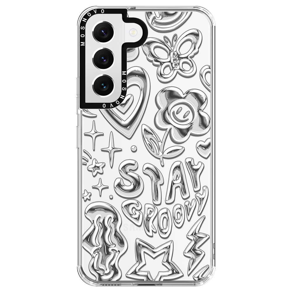 Silver Chrome Art (Flat Print) Phone Case - Samsung Galaxy S22 Plus Case