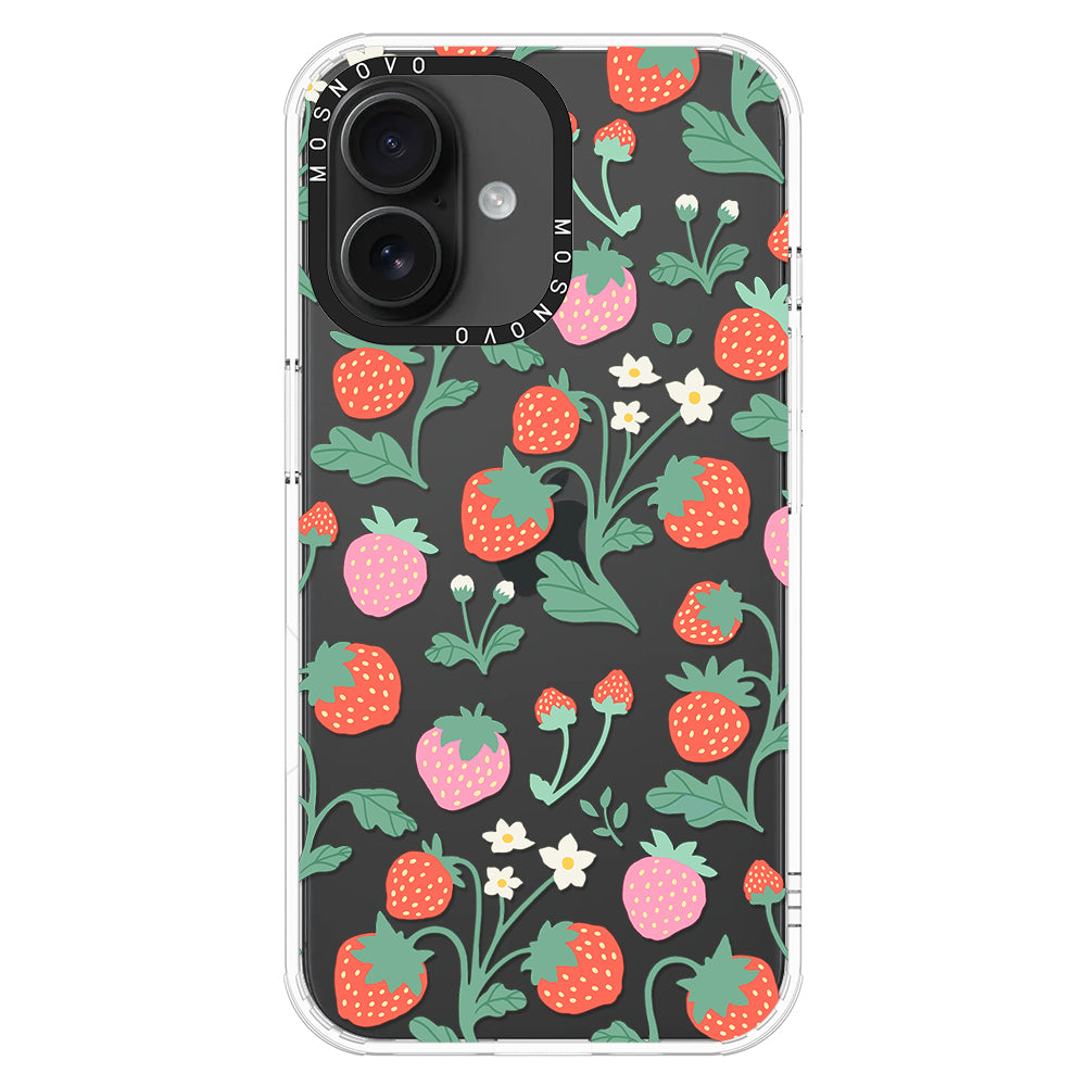 Cute Strawberry Phone Case - iPhone 16 Plus Case - MOSNOVO