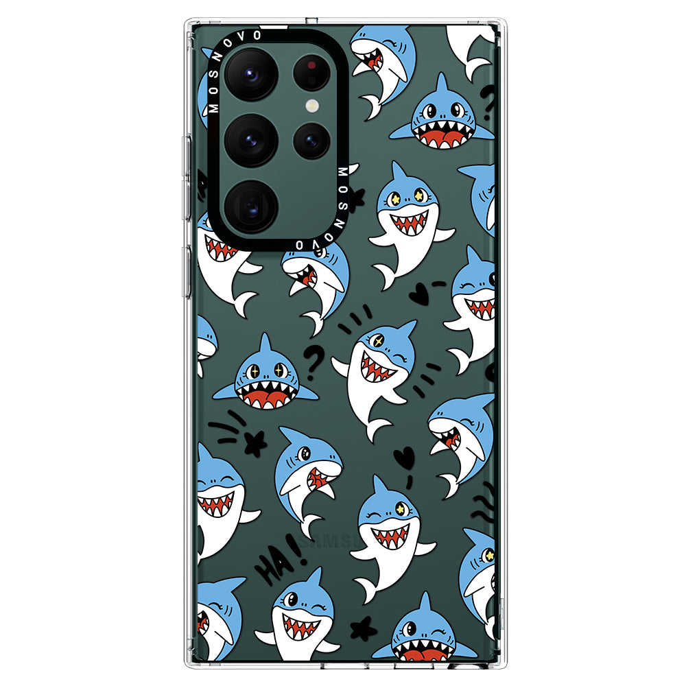 Cute Sharks Phone Case - Samsung Galaxy S22 Ultra Case