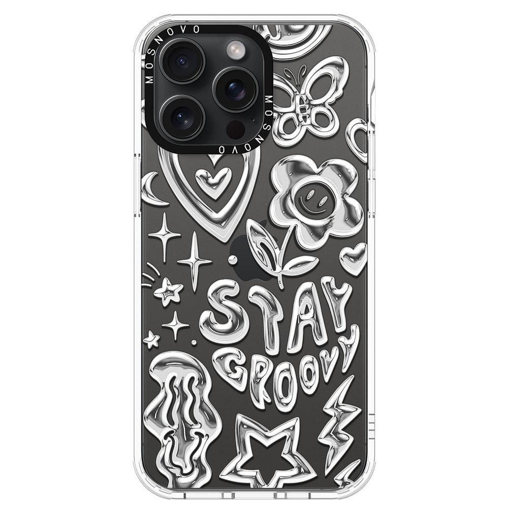 Silver Chrome Art (Flat Print) Phone Case - iPhone 15 Pro Max Case