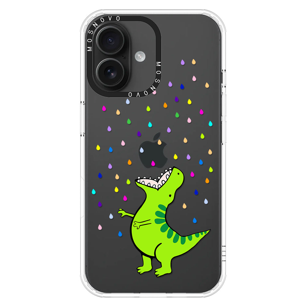 Rainbow Dinosaur Phone Case - iPhone 16 Plus Case - MOSNOVO