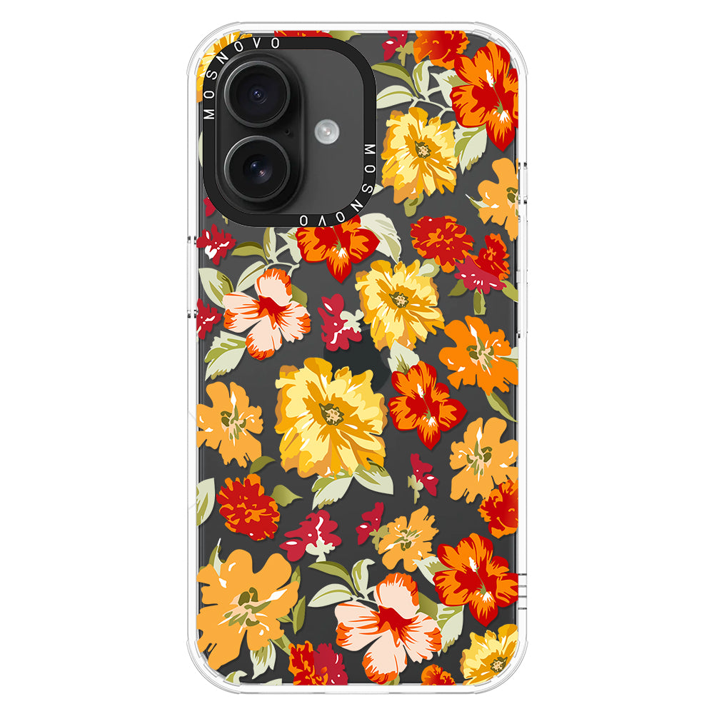 70s Boho Yellow Flower Phone Case - iPhone 16 Plus Case - MOSNOVO