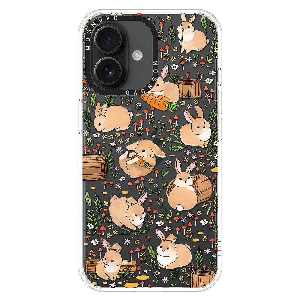 Cute Bunny Garden Phone Case - iPhone 16 Case - MOSNOVO