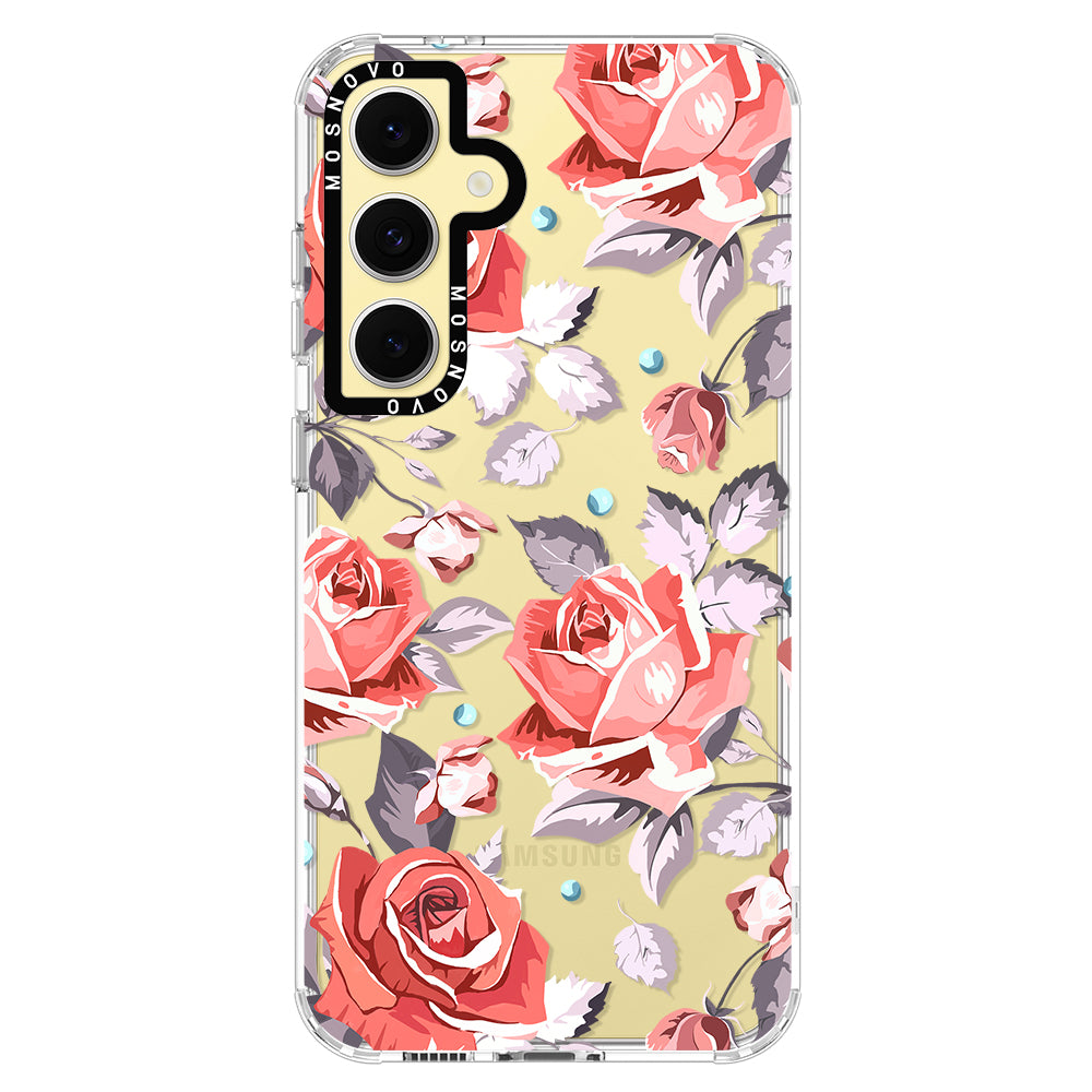 Retro Flower Roses Phone Case - Samsung Galaxy S24 FE Case - MOSNOVO