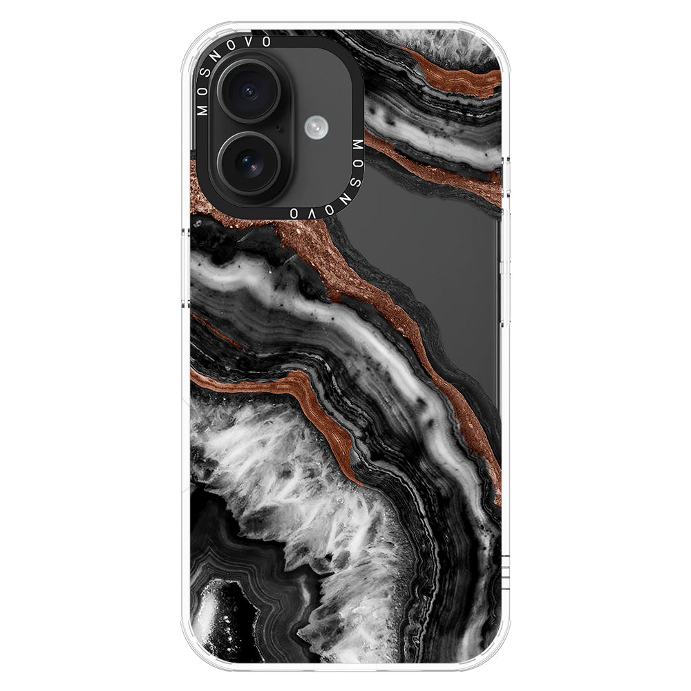 Black Agate Phone Case - iPhone 16 Plus Case - MOSNOVO