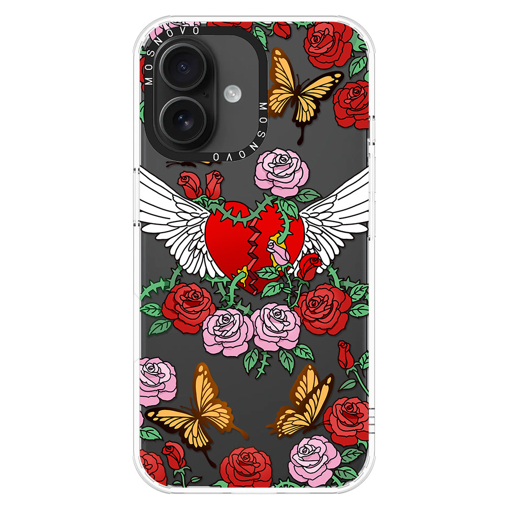 Wing Heart Phone Case - iPhone 16 Plus Case - MOSNOVO