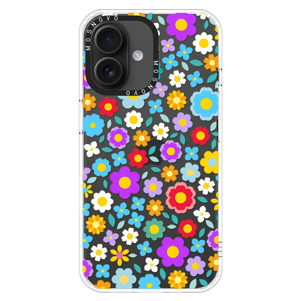 Retro Flower Phone Case - iPhone 16 Case - MOSNOVO