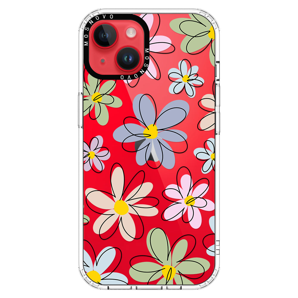 Linear Blooms Phone Case - iPhone 14 Plus Case