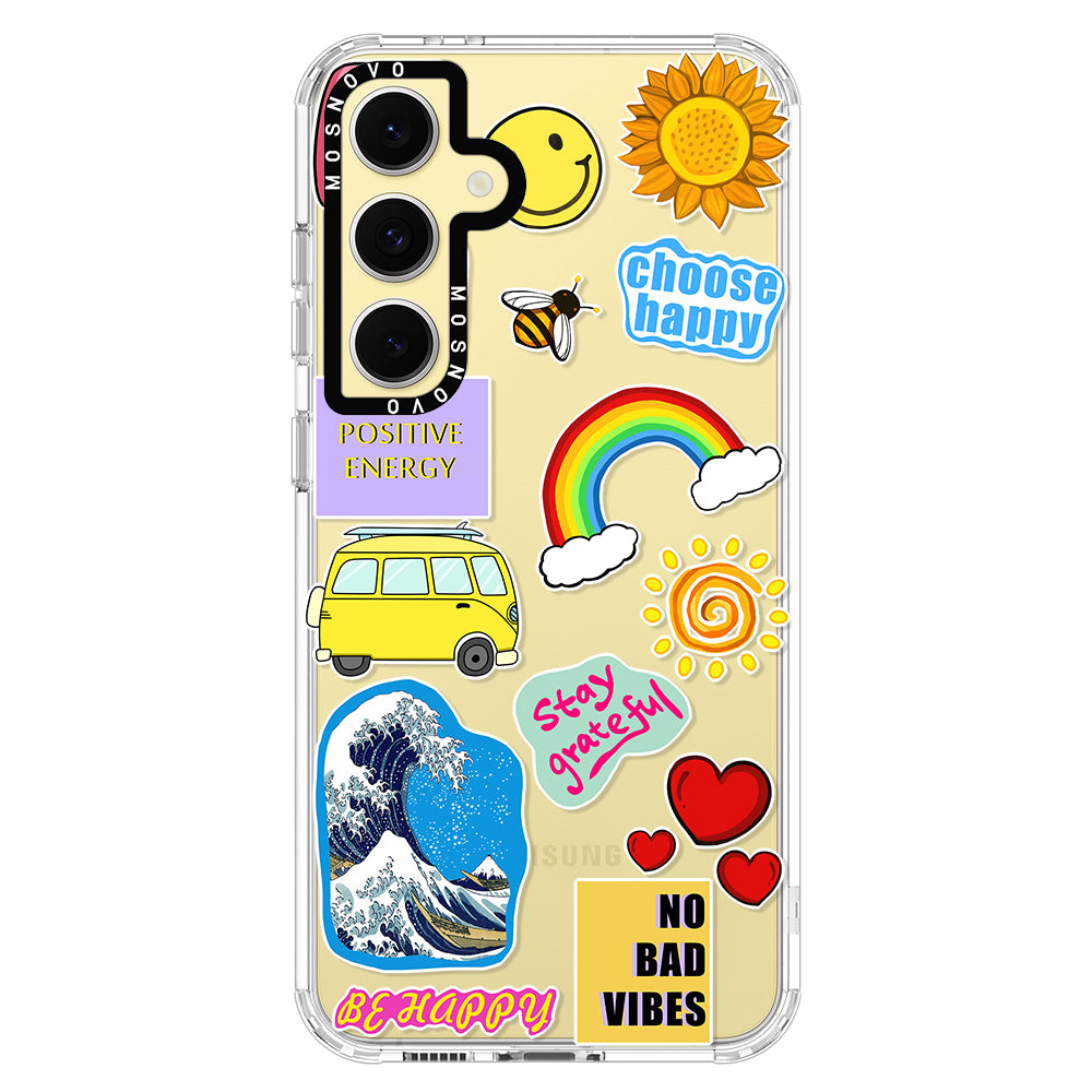 Happy Vibes Phone Case - Samsung Galaxy S24 FE Case - MOSNOVO