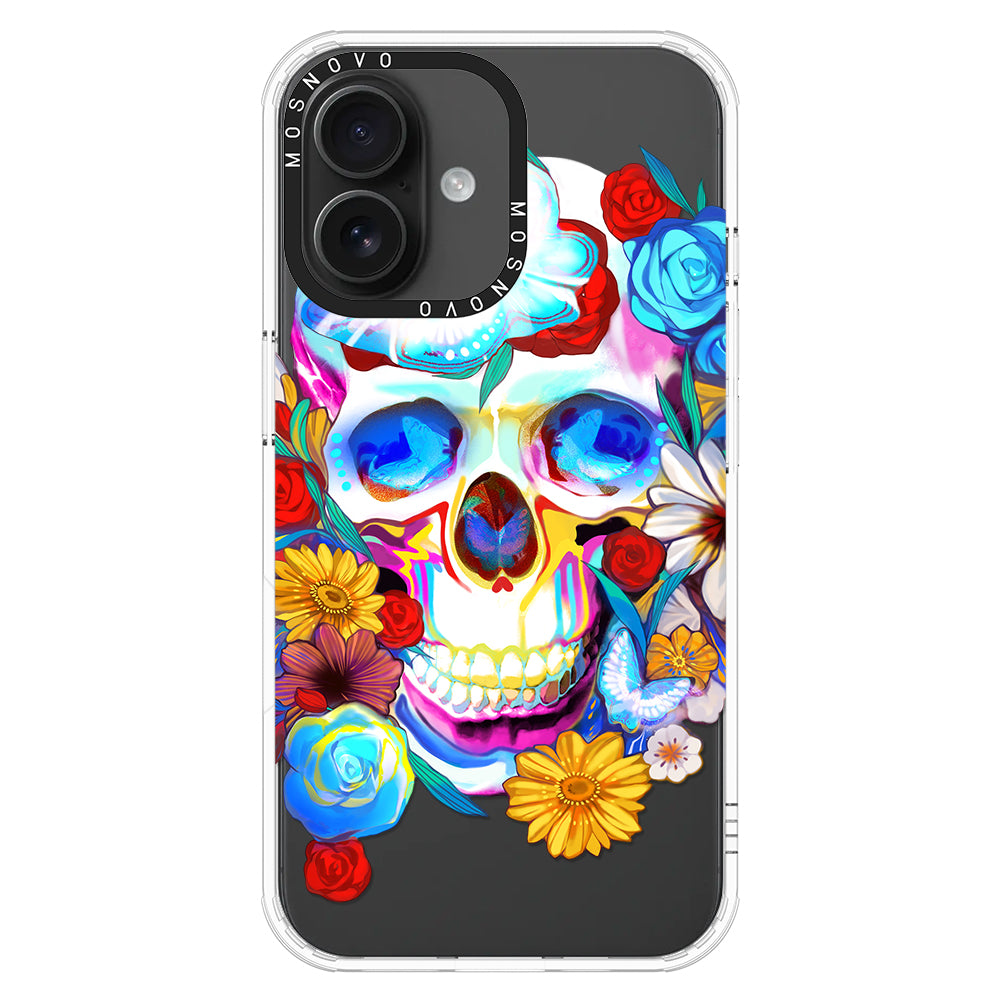 Neon Skull Phone Case - iPhone 16 Plus Case - MOSNOVO