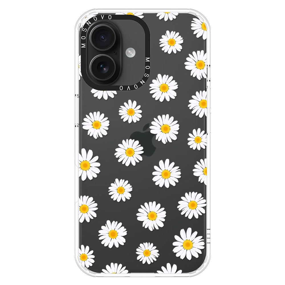 White Daisy Phone Case - iPhone 16 Case - MOSNOVO