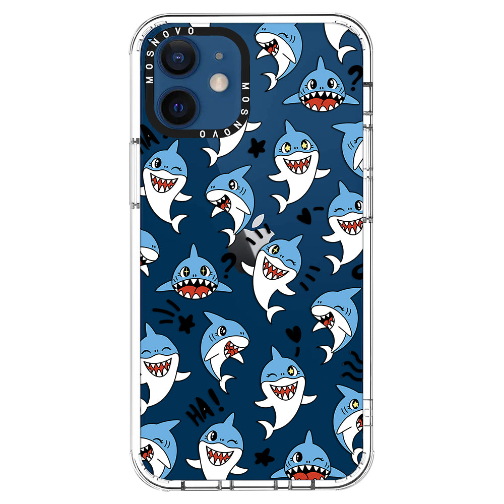 Cute Sharks Phone Case - iPhone 12 Mini Case