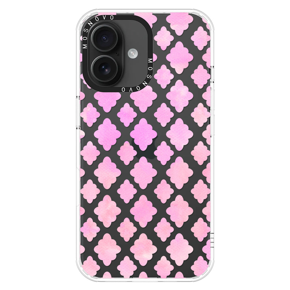 Pink Flower Diamond Phone Case - iPhone 16 Case - MOSNOVO