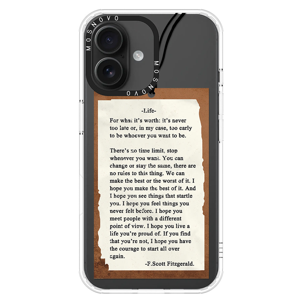 Life Quote Phone Case - iPhone 16 Plus Case - MOSNOVO