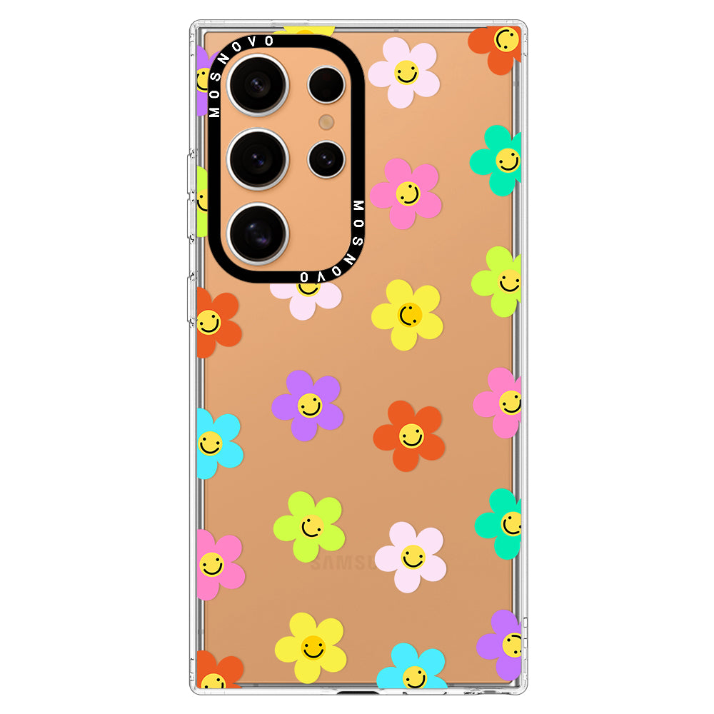 Smile Floral Phone Case - Samsung Galaxy S24 Ultra Case