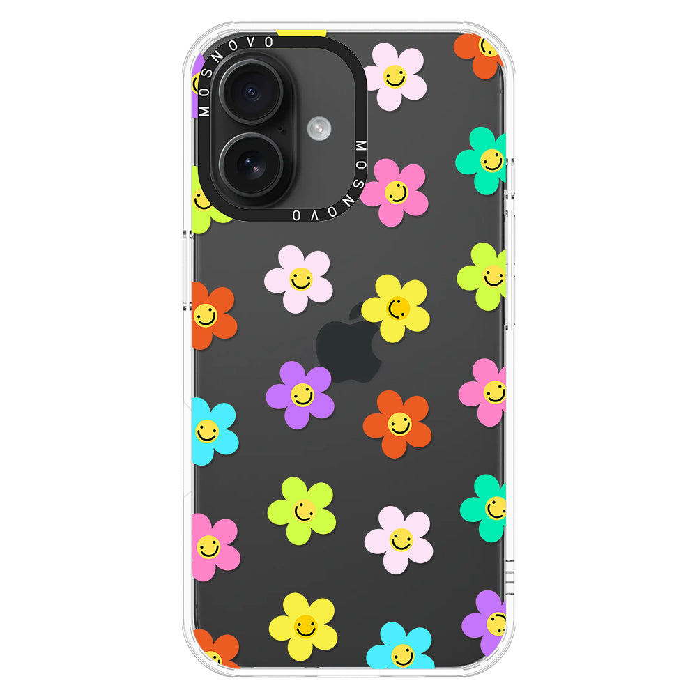 Smile Floral Phone Case - iPhone 16 Plus Case