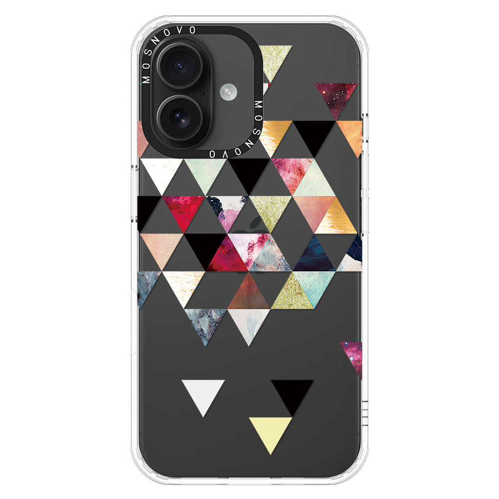 Triangles Stone Marble Phone Case - iPhone 16 Case - MOSNOVO