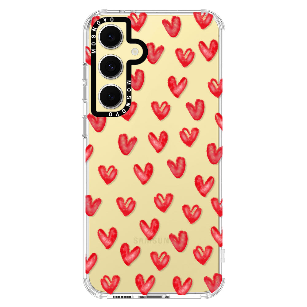 Cute Little Hearts Phone Case - Samsung Galaxy S24 FE Case - MOSNOVO