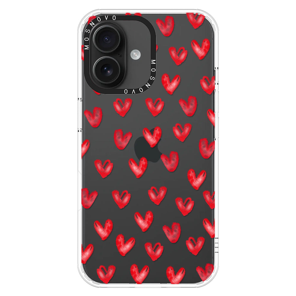 Cute Little Hearts Phone Case - iPhone 16 Case - MOSNOVO