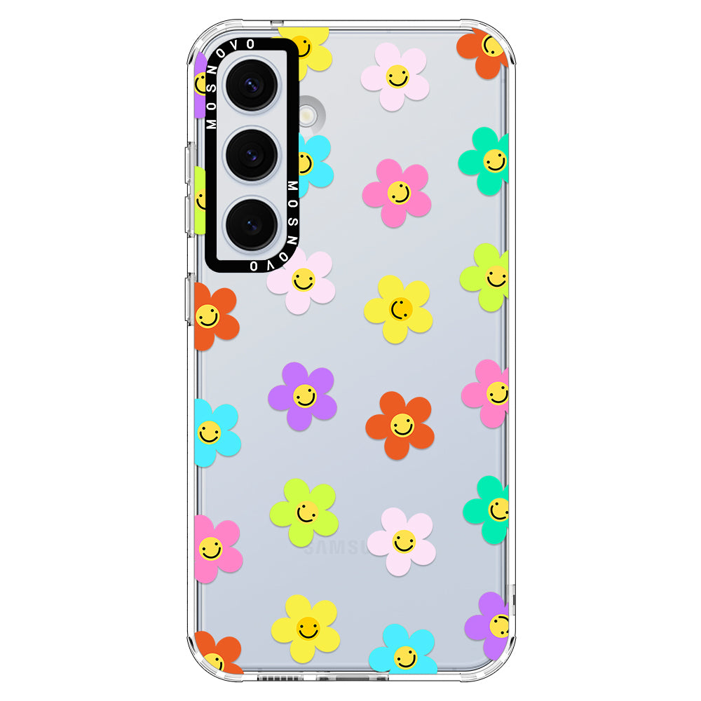 Smile Floral Phone Case - Samsung Galaxy S24 Case