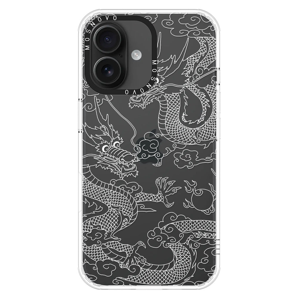 White Dragon Phone Case - iPhone 16 Plus Case - MOSNOVO