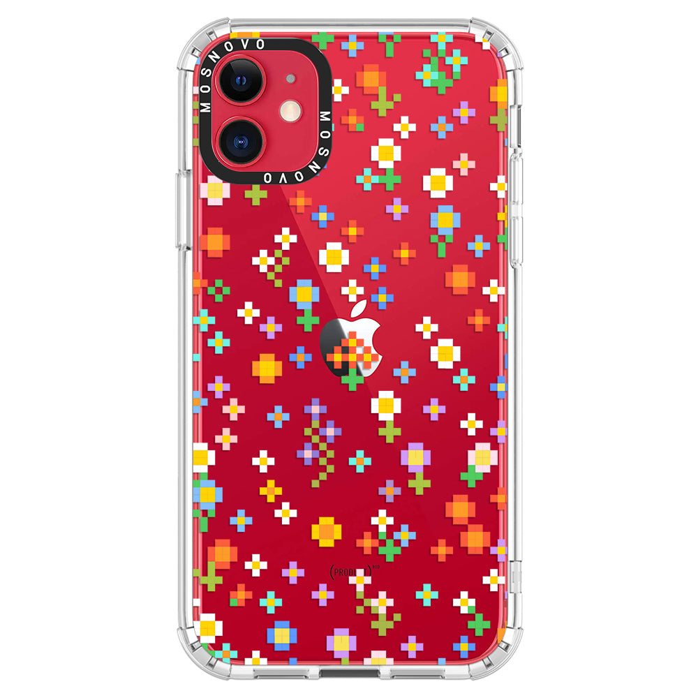 Pixel-Floral Phone Case - iPhone 11 Case