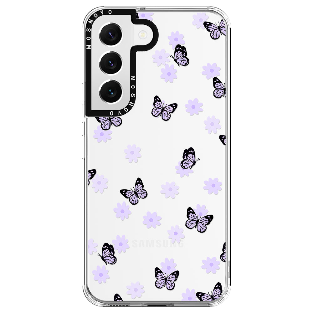 Lilac Butterfly Phone Case - Samsung Galaxy S22 Case