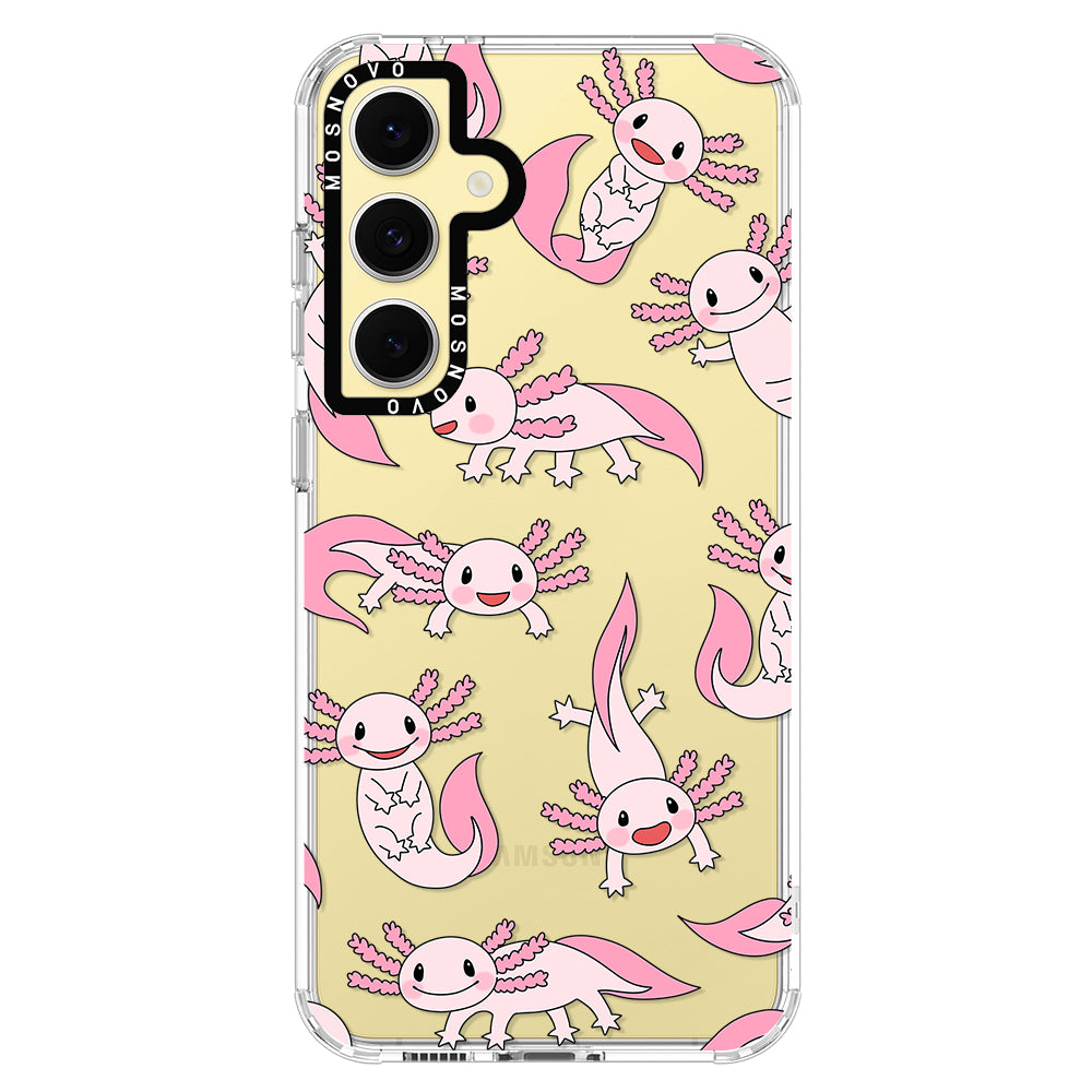 Pink Axolotl Phone Case - Samsung Galaxy S24 FE Case - MOSNOVO