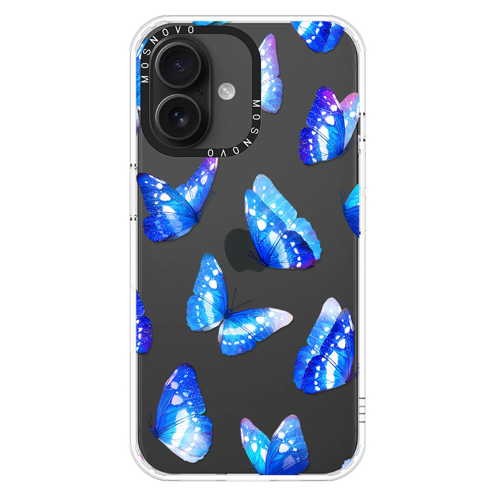 Stunning Blue Butterflies Phone Case - iPhone 16 Plus Case - MOSNOVO