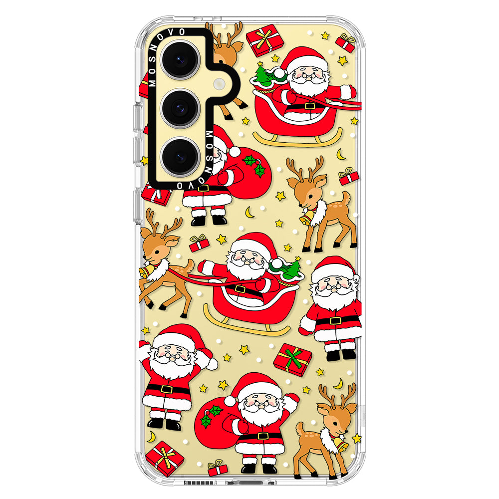 Cute Santa Claus Deer Phone Case - Samsung Galaxy S24 FE Case - MOSNOVO