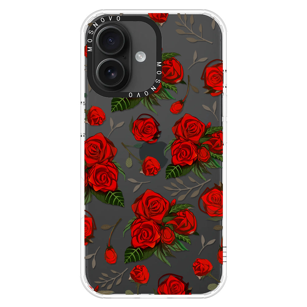 Simply Red Roses Phone Case - iPhone 16 Plus Case - MOSNOVO