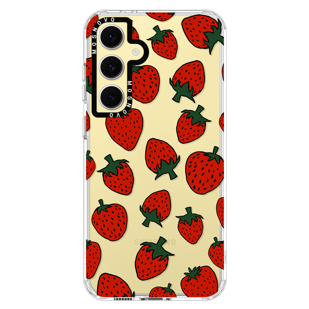 Red Strawberry Phone Case - Samsung Galaxy S24 FE Case - MOSNOVO