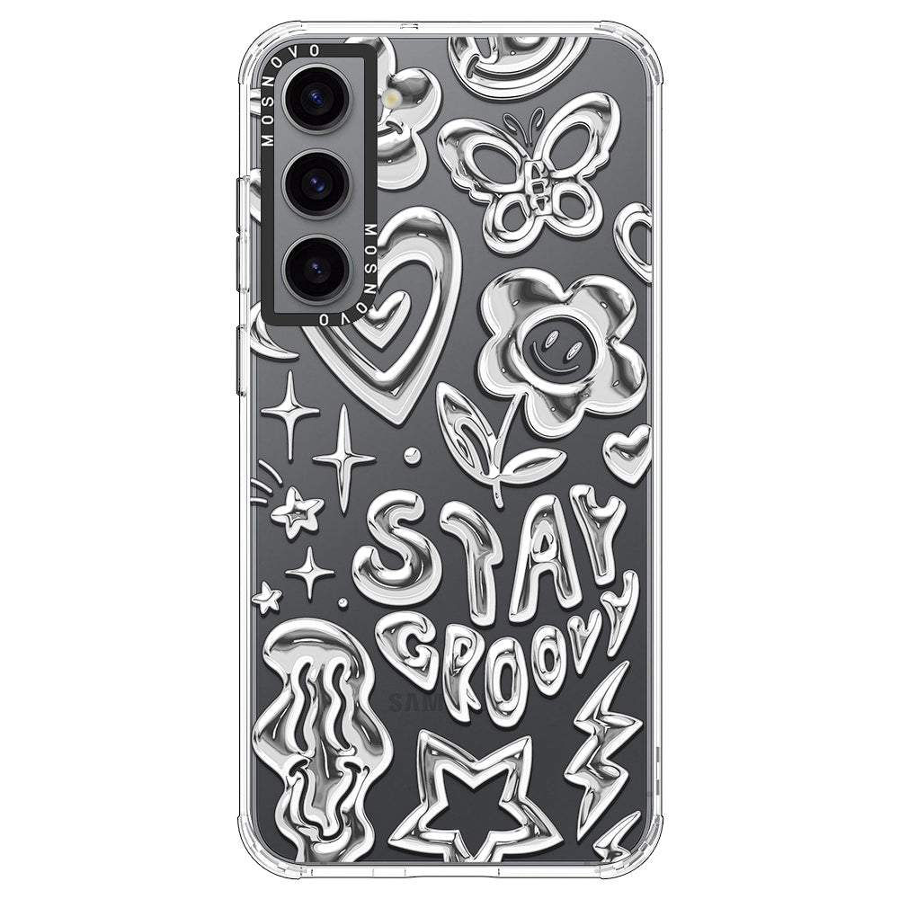 Silver Chrome Art (Flat Print) Phone Case - Samsung Galaxy S23 Plus Case