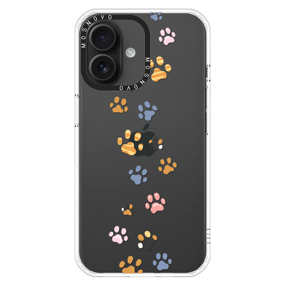 Colorful Paw Phone Case - iPhone 16 Plus Case - MOSNOVO