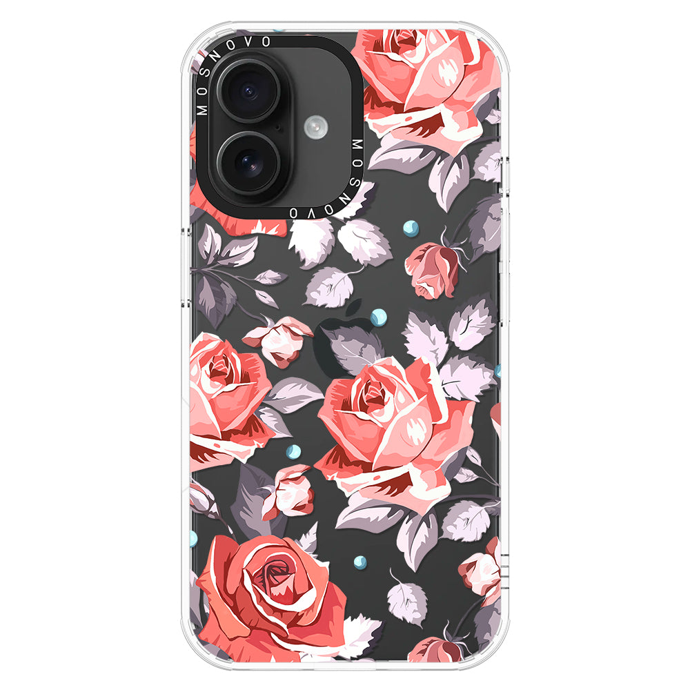 Retro Flower Roses Phone Case - iPhone 16 Case - MOSNOVO