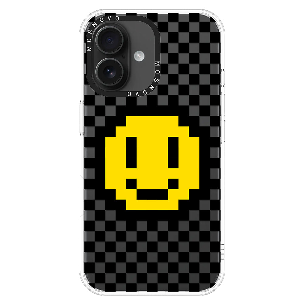 Smile Checkered Phone Case - iPhone 16 Case - MOSNOVO