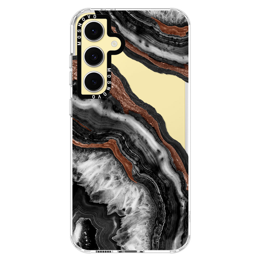 Black Agate Phone Case - Samsung Galaxy S24 FE Case - MOSNOVO