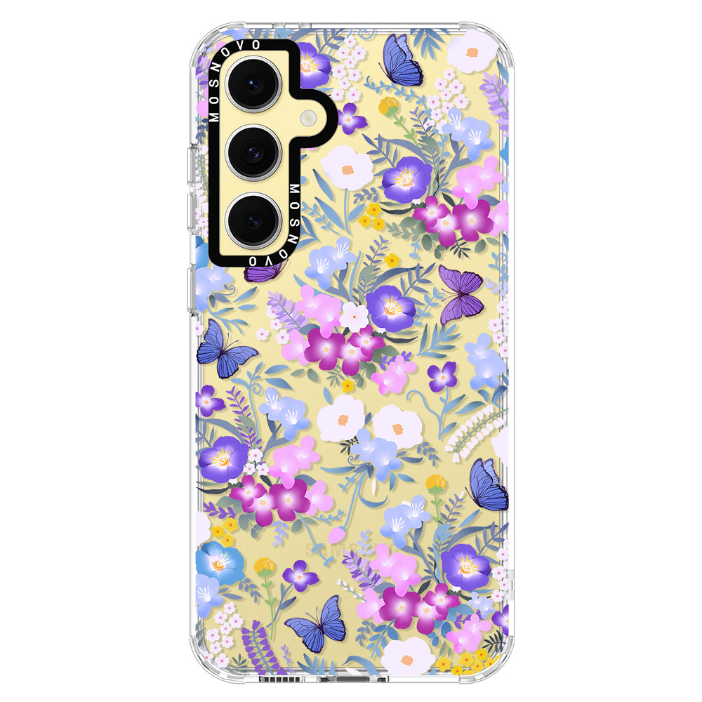 Purple Peri Nemophila Flower Phone Case - Samsung Galaxy S24 FE Case - MOSNOVO