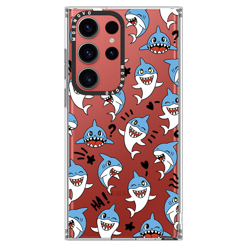 Cute Sharks Phone Case - Samsung Galaxy S23 Ultra Case