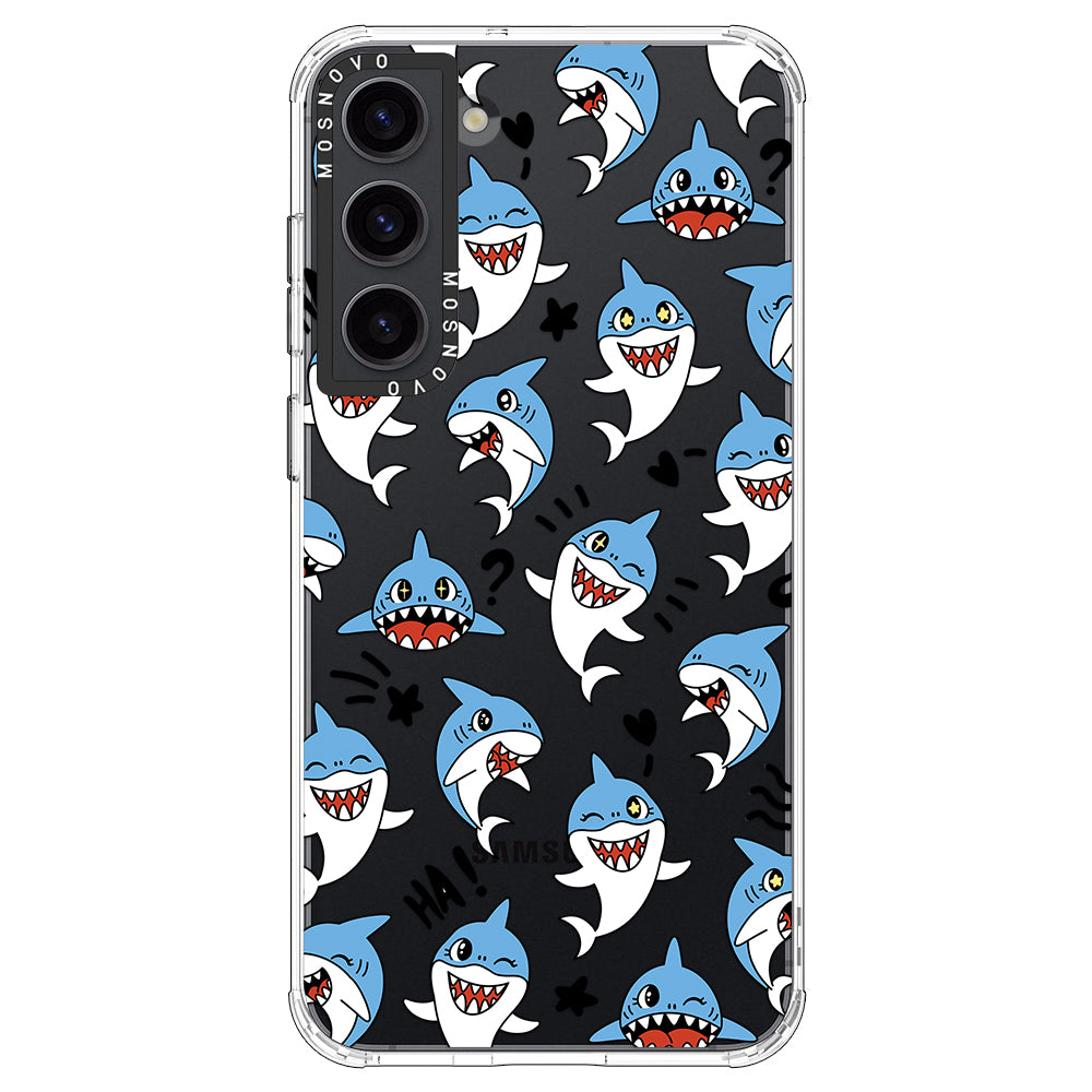 Cute Sharks Phone Case - Samsung Galaxy S23 Plus Case