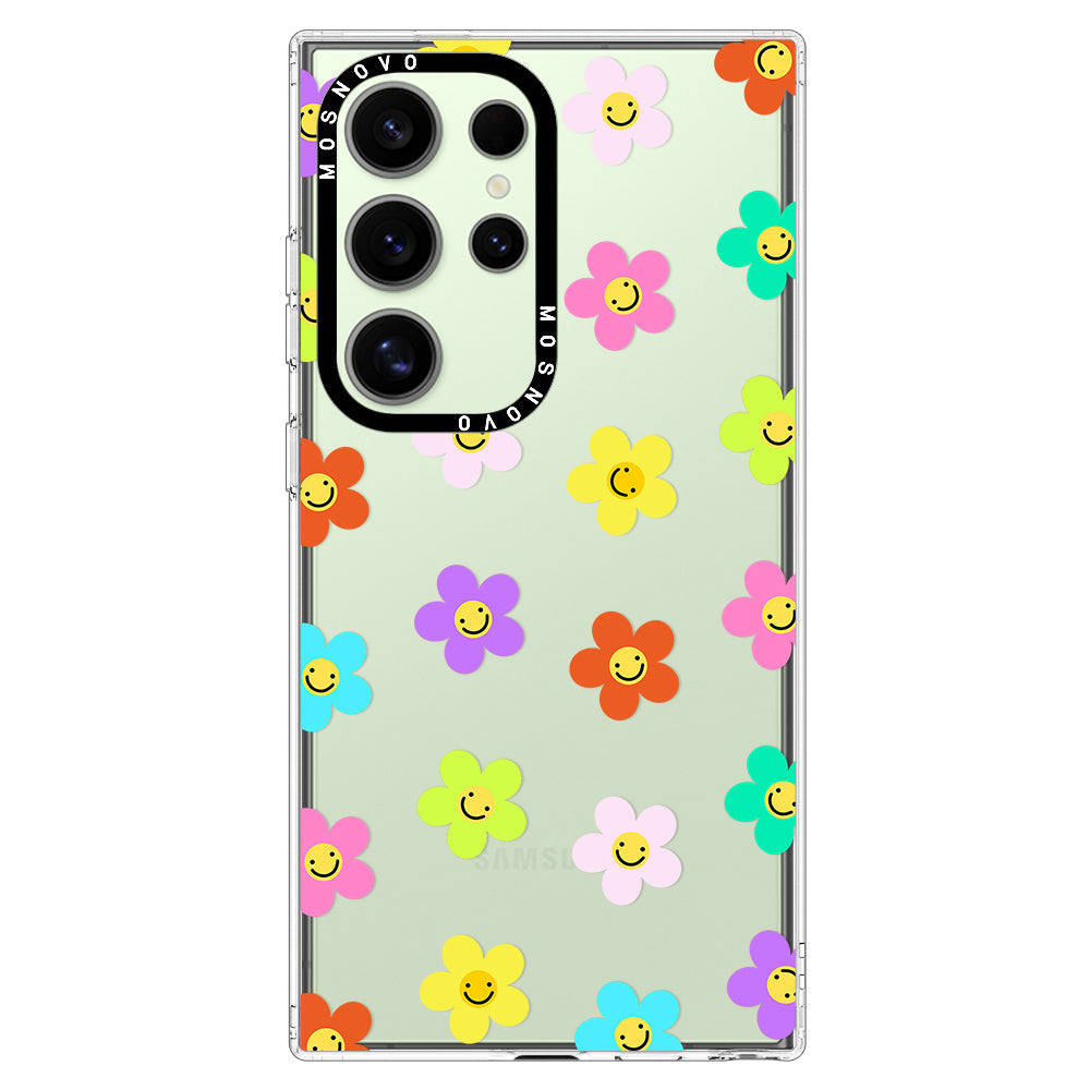 Smile Floral Phone Case - Samsung Galaxy S24 Ultra Case