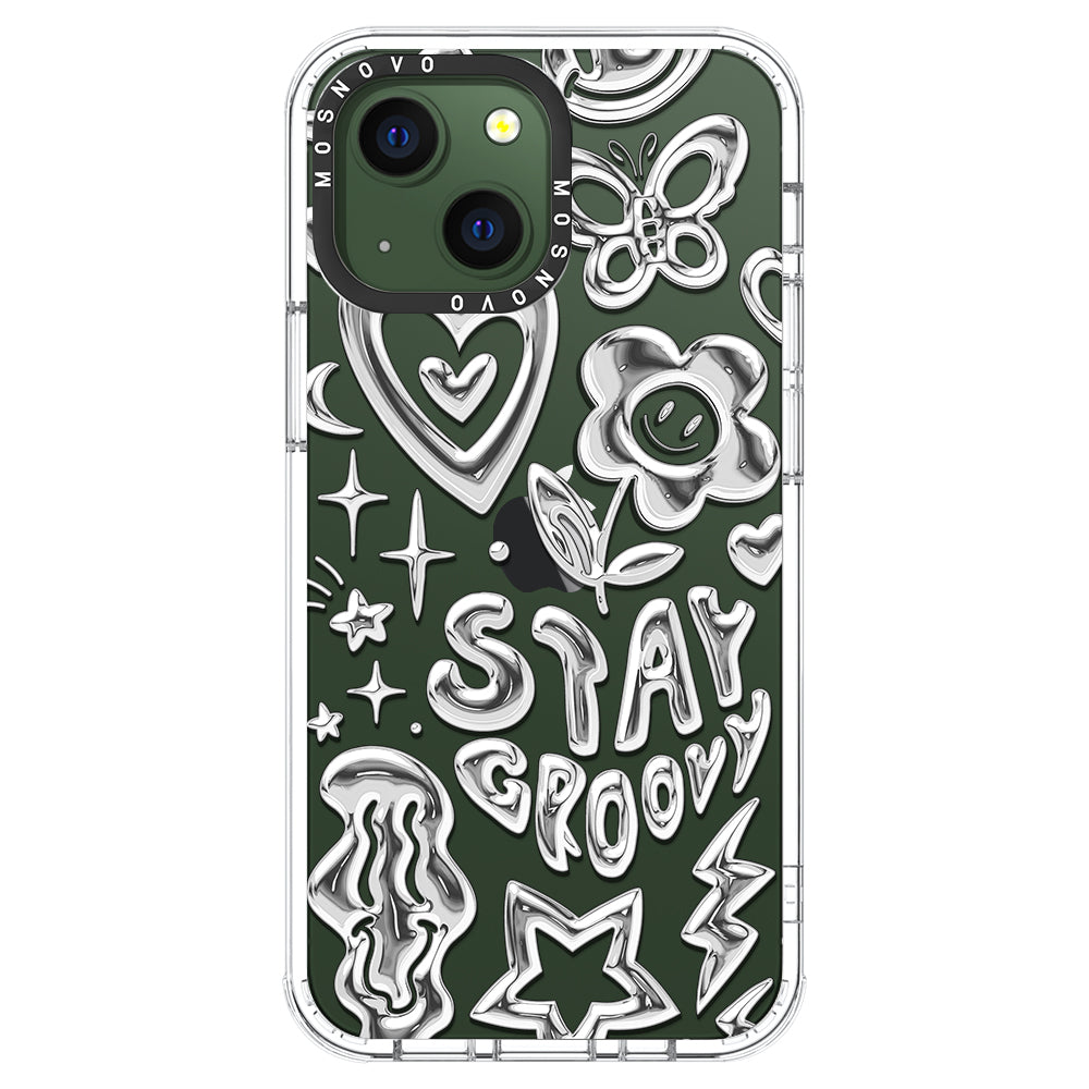 Silver Chrome Art (Flat Print) Phone Case - iPhone 13 Case