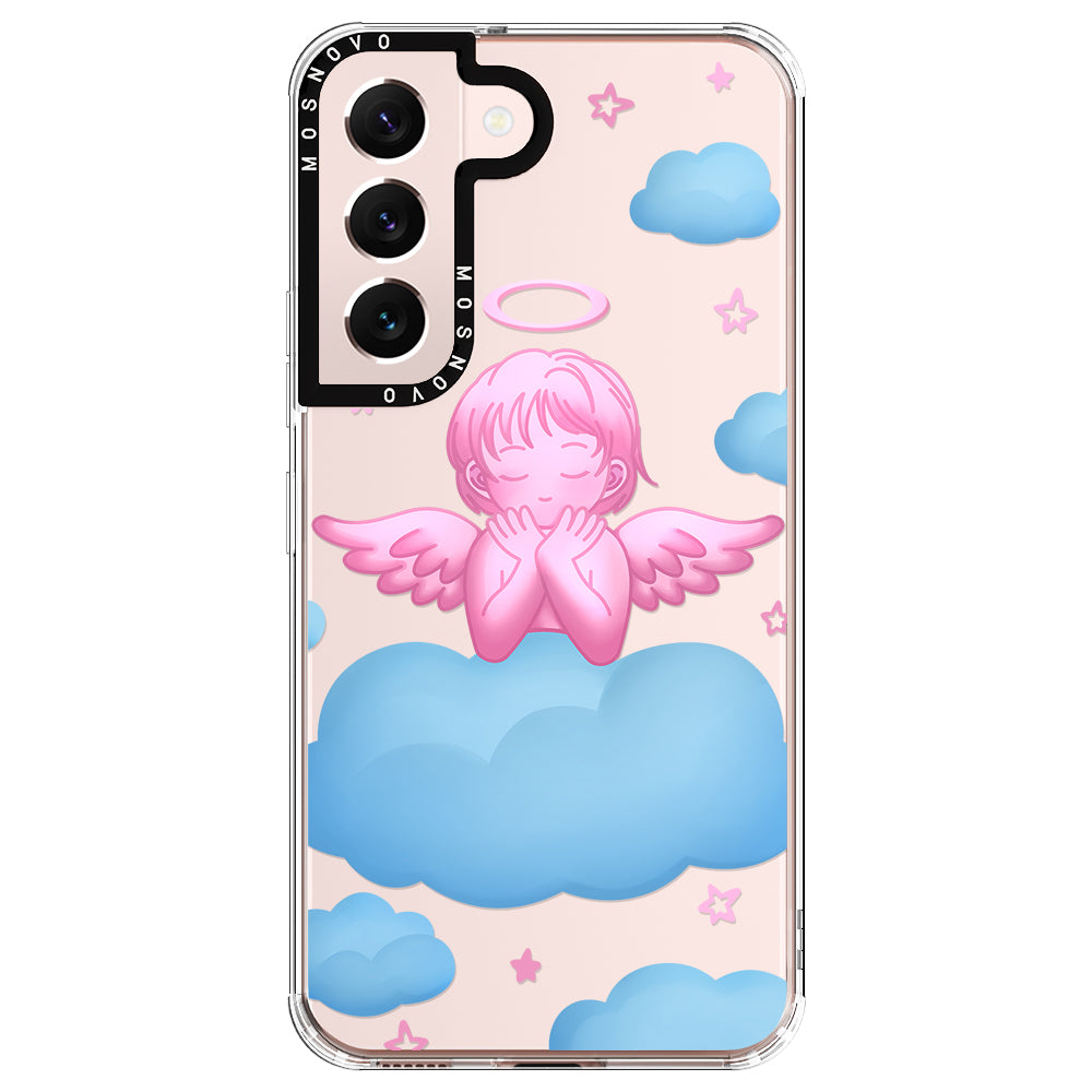 Pink Serenity Angel Phone Case - Samsung Galaxy S22 Case