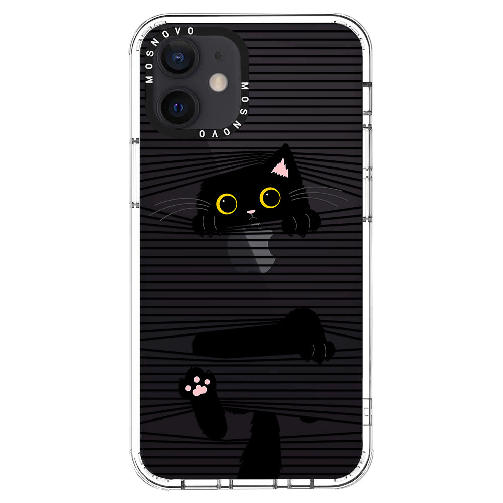 Hidden Black Cat Phone Case - iPhone 12 Case