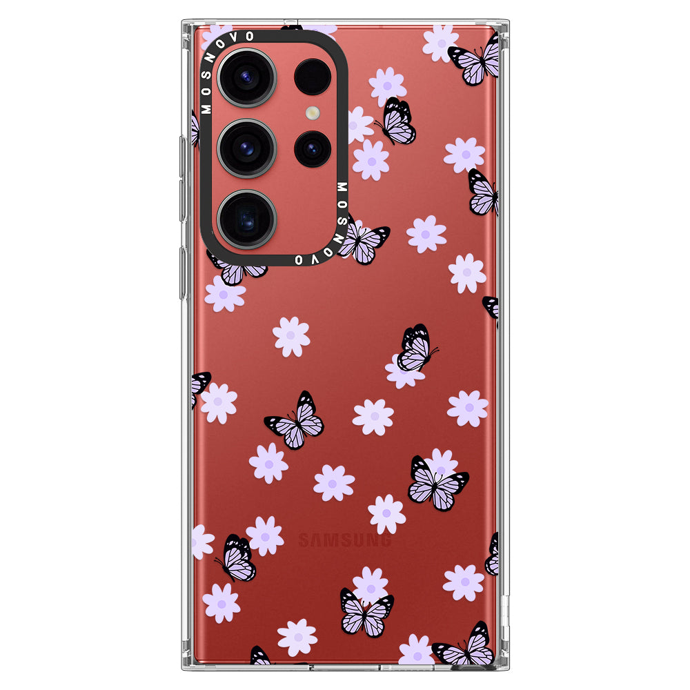 Lilac Butterfly Phone Case - Samsung Galaxy S23 Ultra Case