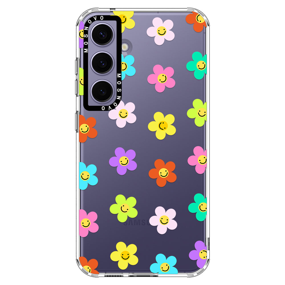 Smile Floral Phone Case - Samsung Galaxy S24 Plus Case