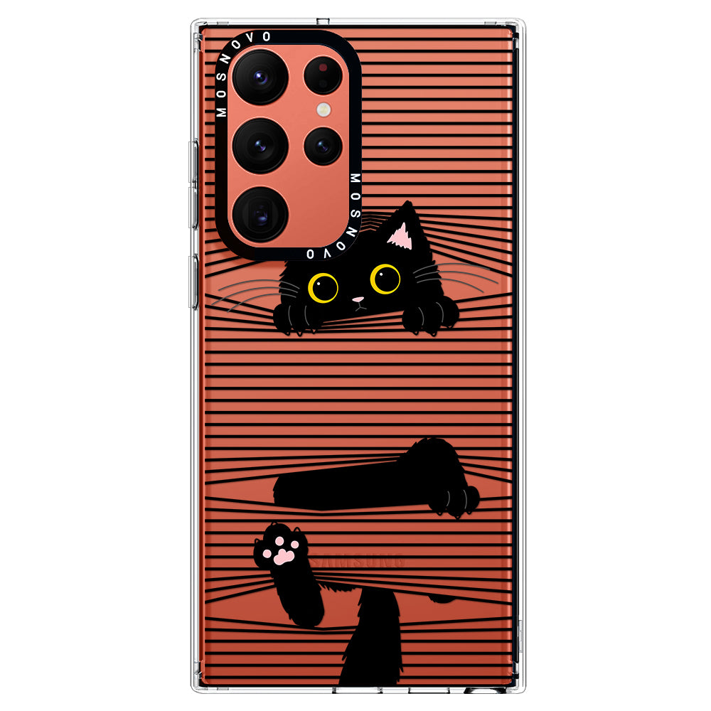 Hidden Black Cat Phone Case - Samsung Galaxy S22 Ultra Case