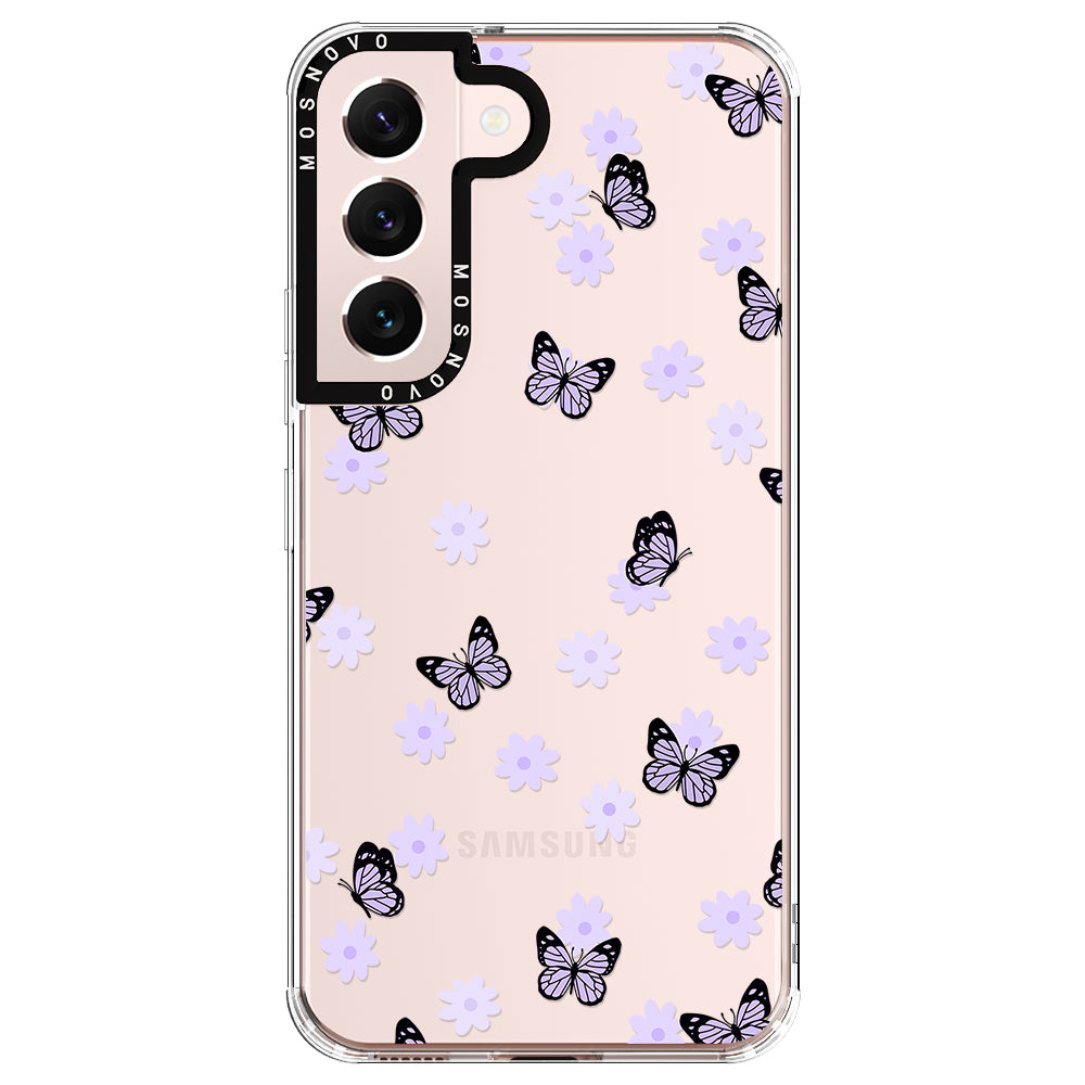 Lilac Butterfly Phone Case - Samsung Galaxy S22 Plus Case