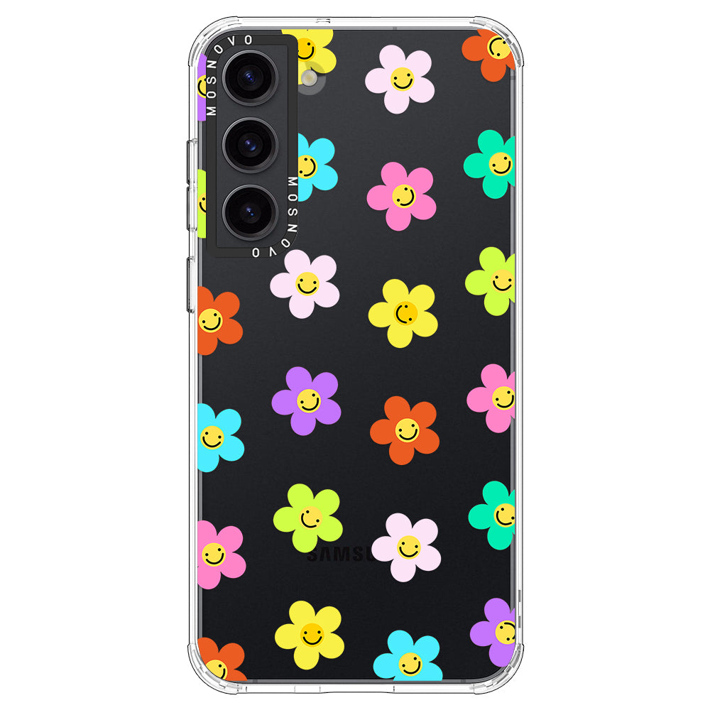 Smile Floral Phone Case - Samsung Galaxy S23 Plus Case